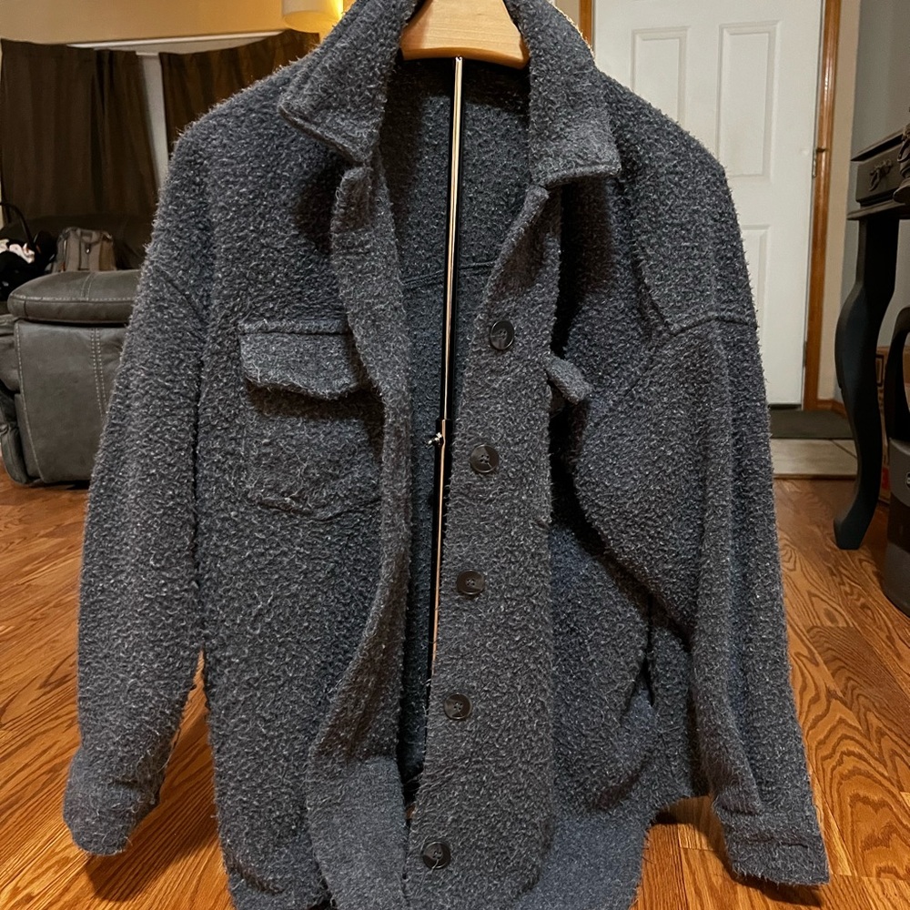 Dex Charcoal Gray Shacket